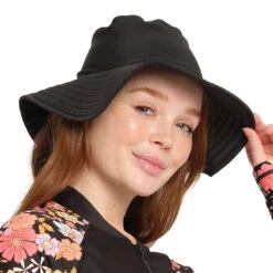 Womens Wide Brim Swim Hat
