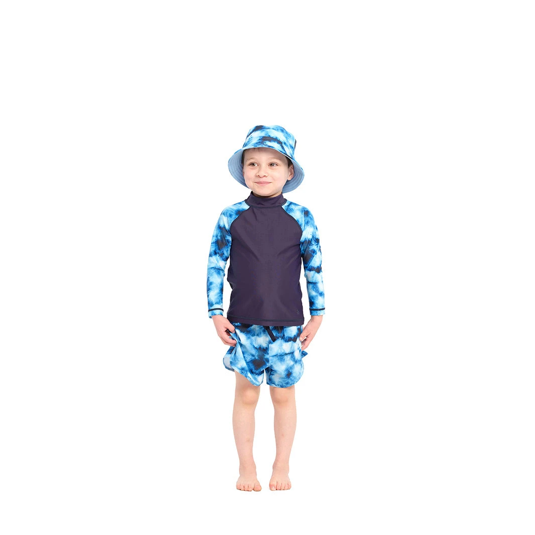 Infant Blue Tie Dye Bucket Swim Hat 7 Infant Blue Tie Dye Bucket Swim Hat - Image 5