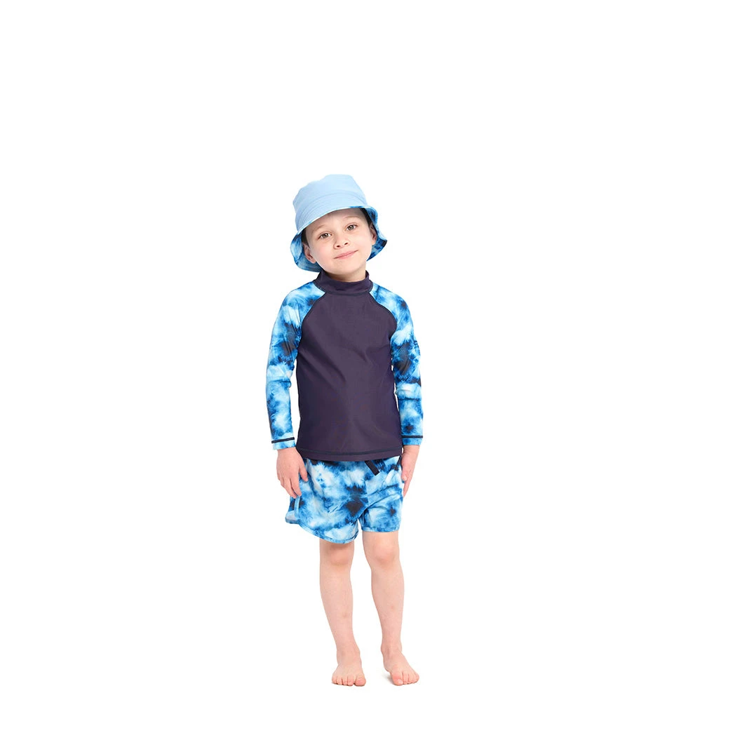 Infant Blue Tie Dye Bucket Swim Hat 8 Infant Blue Tie Dye Bucket Swim Hat - Image 6