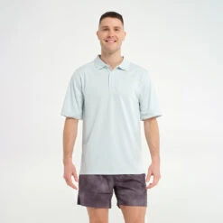 Mens Short Sleeve Polo - Sky Blue
