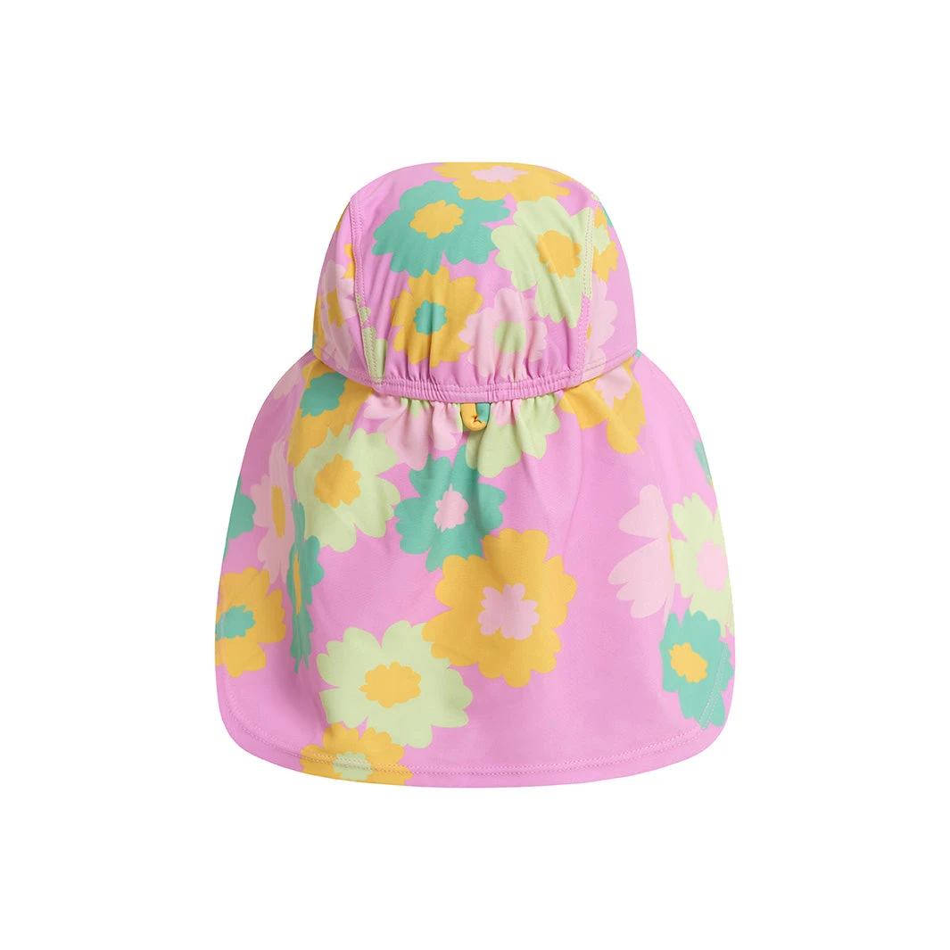 Infant 60s Floral Legionnaire Swim Hat - Image 4