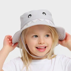 Toddler Shark Bucket Swim Hat -Cancer Council Supplies Shop 250701 CancerCouncil Ecom CCCCC400735 8988copy