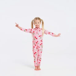 Toddler Cherry Swim Zip Suit