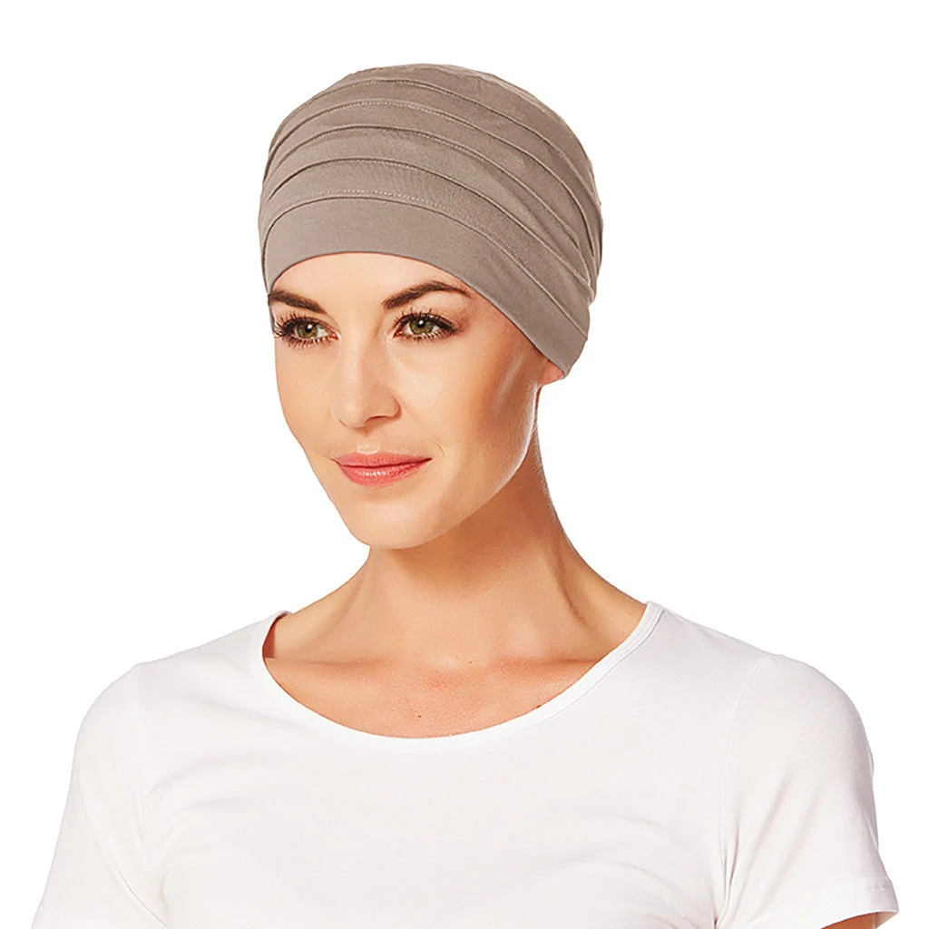 Christine Yoga Turban - Taupe 3 Christine Yoga Turban - Taupe