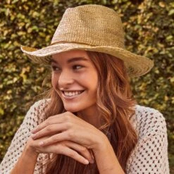 Bobbie Raffia Cowboy Hat - Natural -Cancer Council Supplies Shop 32173 1