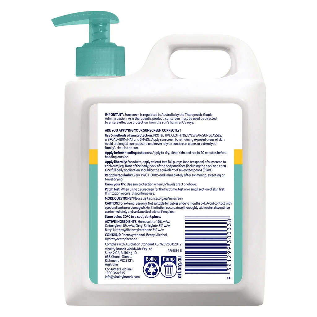 Moisturising Sunscreen SPF50+ 1L 5 Moisturising Sunscreen SPF50+ 1L - Image 3