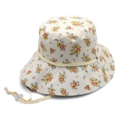 Dora Bucket Hat - Beige Flowers -Cancer Council Supplies Shop PK005LtBeigewFlowersIMG 9900