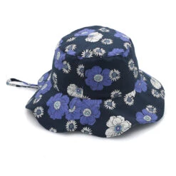 Flora Bucket Hat - Navy -Cancer Council Supplies Shop PK012NavyFloralIMG 9895