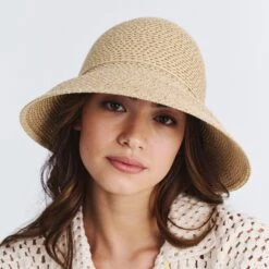Ora Bucket Hat - Natural -Cancer Council Supplies Shop PL402NaturalORAModel 2