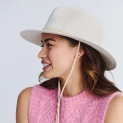 Jody Fedora Hat - Ivory -Cancer Council Supplies Shop PL414IvoryJODYModel