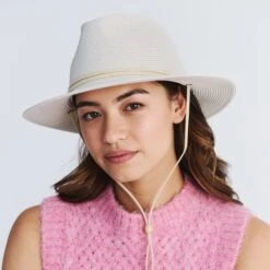 Jody Fedora Hat - Ivory -Cancer Council Supplies Shop PL414IvoryJODYModel 3