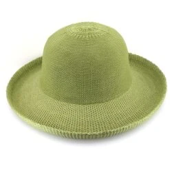 Classic Breton Hat - Lime Green -Cancer Council Supplies Shop R35LLImeGreenclassicBretonLinedfront