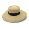 Quinn Raffia Wide Brim Hat - Natural Black -Cancer Council Supplies Shop RL674NATURALBLACK 001