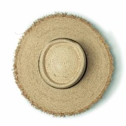 Quinn Raffia Wide Brim Hat - Natural Black -Cancer Council Supplies Shop RL674NaturalBlackQUINNAbove