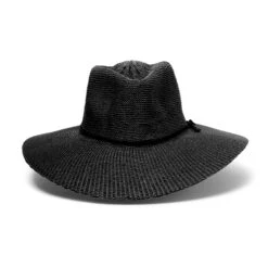 Marie Wide Brim Fedora Hat - Black -Cancer Council Supplies Shop RL678Blackfrontcopy