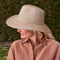Marie Wide Brim Fedora Hat - Wheat -Cancer Council Supplies Shop RL678WheatPSCrop