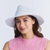 Jacqui Mannish Hat - White 1 Jacqui Mannish Hat - White -Cancer Council Supplies Shop RL73WhiteJACQUIModel 10