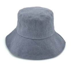 Sadie Linen Bucket Hat - Blue -Cancer Council Supplies Shop RL876BlueSADIEFront