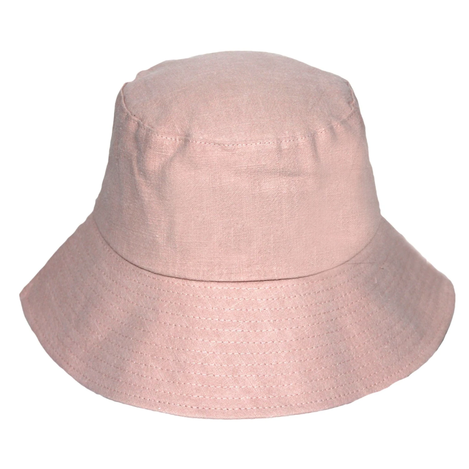 Sadie Linen Bucket Hat - Pink 3 Sadie Linen Bucket Hat - Pink