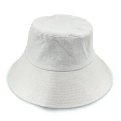 Sadie Linen Bucket Hat - White 11 Sadie Linen Bucket Hat - White -Cancer Council Supplies Shop RL876WhiteSADIESide