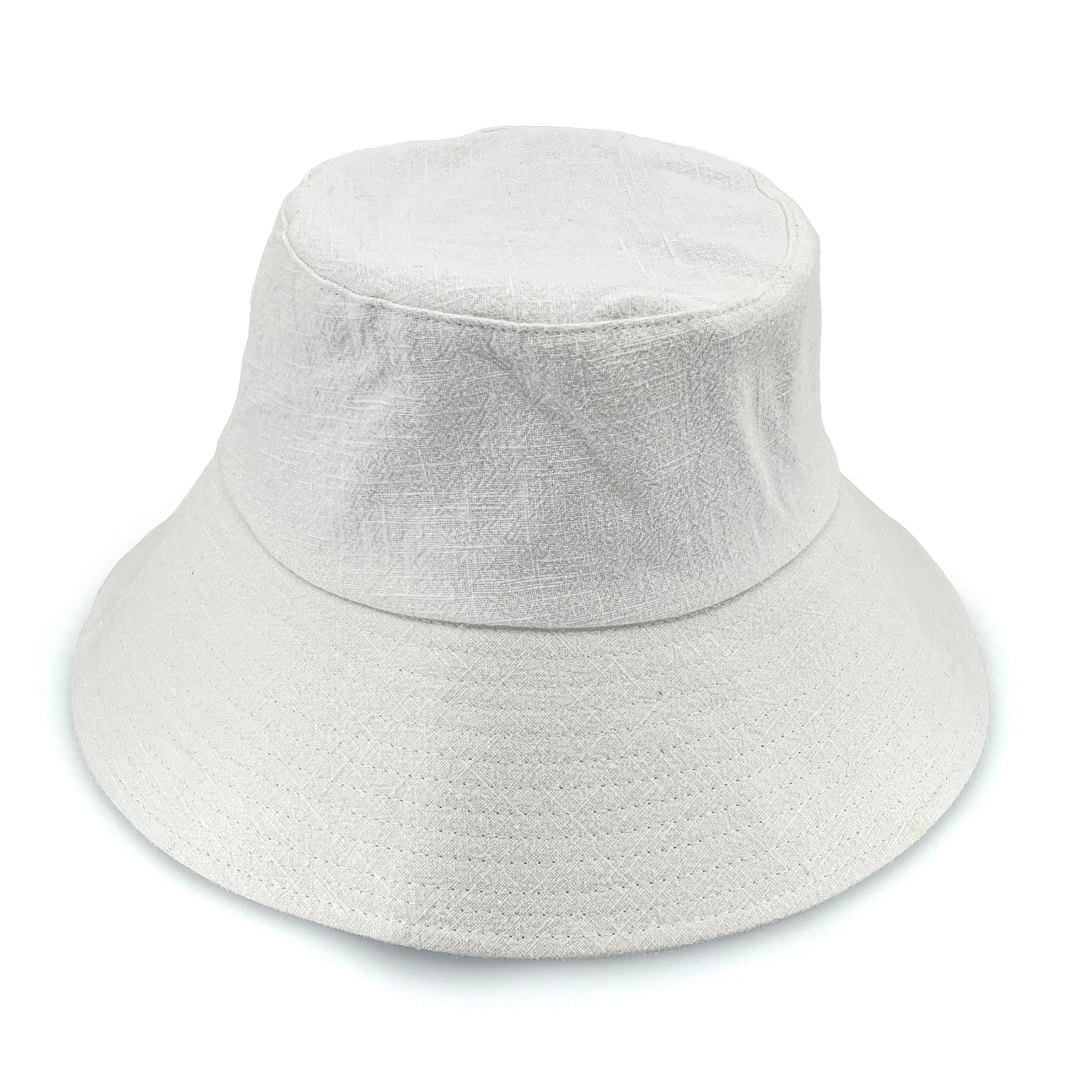 Sadie Linen Bucket Hat - White 6 Sadie Linen Bucket Hat - White - Image 4