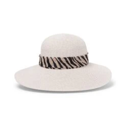 Selena Cloche Hat - Camel/White -Cancer Council Supplies Shop RL883MixCamelWhitefront