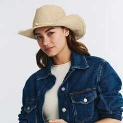 Benji Cowboy Hat - Wheat -Cancer Council Supplies Shop RL900WheatBENJIModel 4