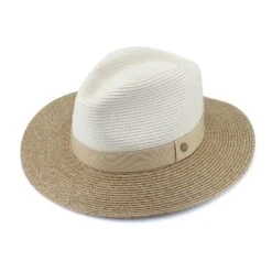 Café Fedora Hat - Ivory/Natural -Cancer Council Supplies Shop RM399IvoryNaturalCAFEFlexibraid FedoraANGLE
