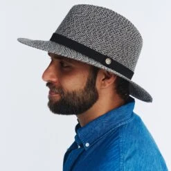 Outback Lightweight Fedora Hat - Grey/Black -Cancer Council Supplies Shop RM733GreyBlackOUTBACKMens 2