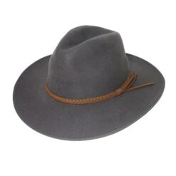 Blake Felt Fedora Hat - Gunmetal Grey