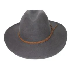 Blake Felt Fedora Hat - Gunmetal Grey -Cancer Council Supplies Shop RM902Blake GunMetalGrey 2