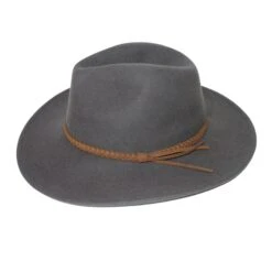 Blake Felt Fedora Hat - Gunmetal Grey -Cancer Council Supplies Shop RM902Blake GunMetalGrey 3