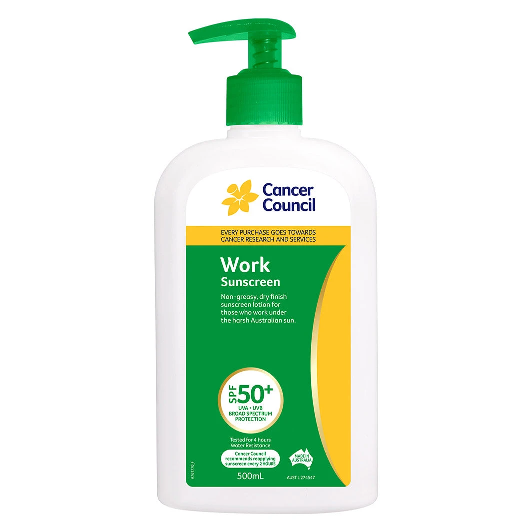 Work Sunscreen SPF50+ 500ml 3 Work Sunscreen SPF50+ 500ml