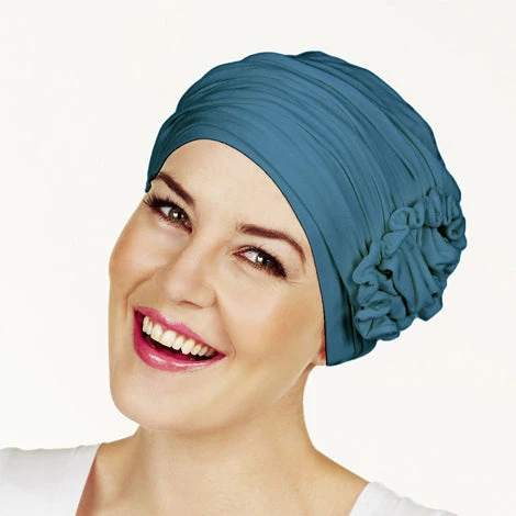 Christine Lotus Turban - Ocean Blue 3 Christine Lotus Turban - Ocean Blue
