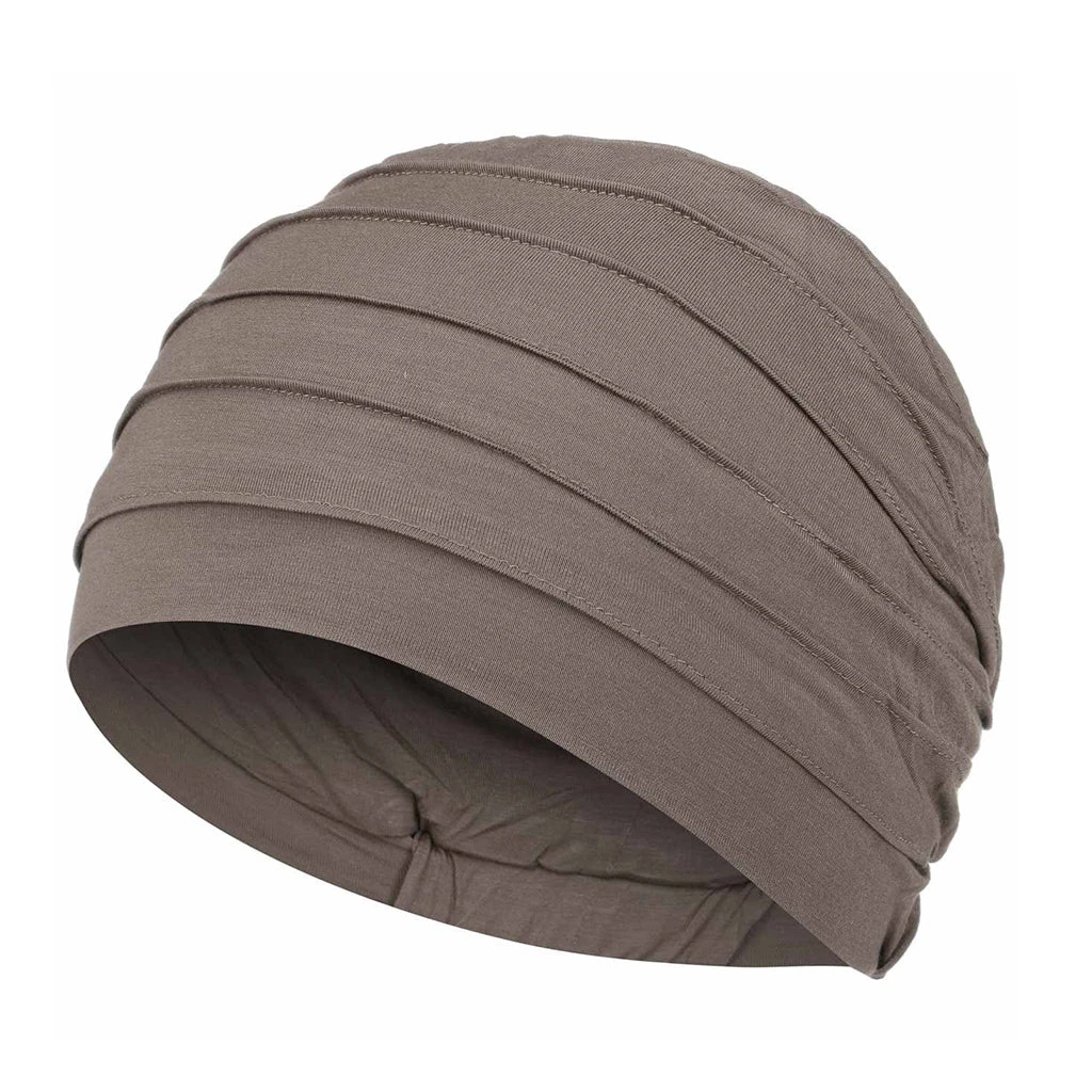 Christine Yoga Turban - Taupe 4 Christine Yoga Turban - Taupe - Image 2